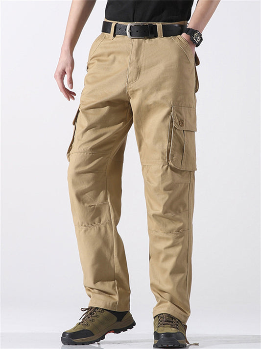 Men's Casual Pants Spring Straight-Leg Trousers Outdoor Multi-Functional Workwear Pants
