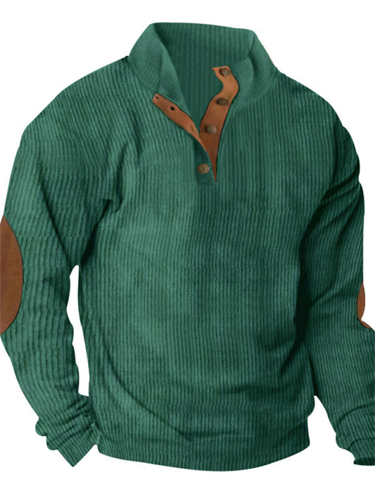Fall and Winter New Men's Outdoor Jacket Corduroy Casual Stand-up Collar Long-sleeved Casual Comfortable Sweater