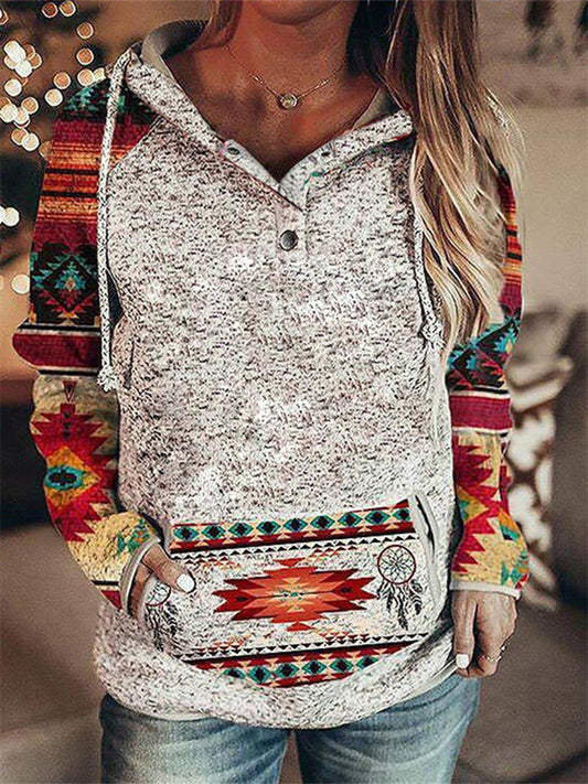 Women's Hoodie New Arrival Fall/Winter Women's Printed Hooded Sweatshirt Relaxed Fit