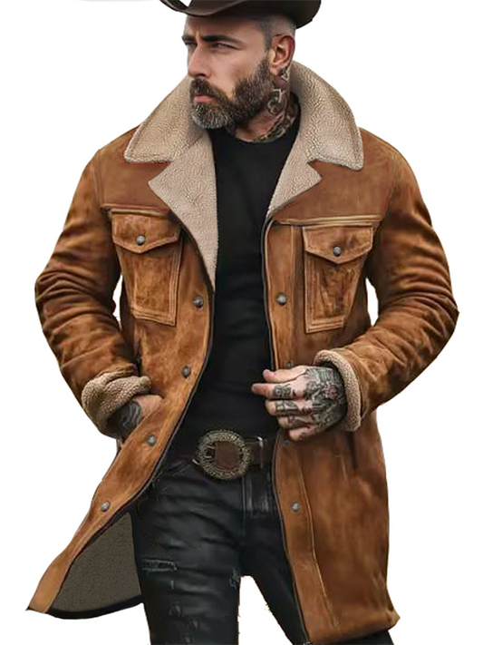 Fall and Winter Men's Jacket Suede Jacket Coat