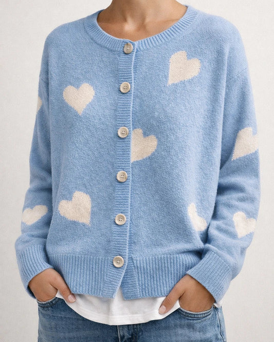 Europe and The United States in The Fall and Winter New Women's Knitwear Love Print Cardigan Sweater | JRSEE:c17ad59d-8a93-4e6f-b5f9-a98a122cb02d