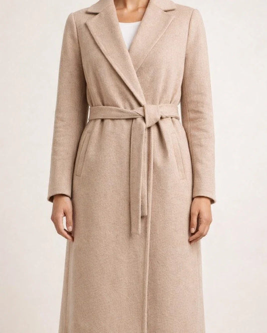 Explosion of Autumn and Winter Solid Color Simple Long-sleeved V-neck Tie Slim Type Tweed Jacket Temperament Commuting Women | JRSEE:096faef1-b2ca-4d43-aba8-84ff7c8b7d97