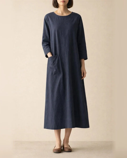 Explosive Cotton Linen Dress Mid-length Arts and Culture Retro Long-sleeved Mori Girl Department Large Size Women's Clothing | JRSEE:dbec42ad-8f65-44e2-b760-0bf281f268b9