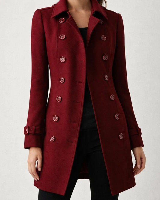 Explosive Solid Color Autumn and Winter Temperament Commuter Tweed Women's Coat Double-breasted Nicolette Jacket | JRSEE:6f8275ee-63e4-4842-bc36-c486041fab26