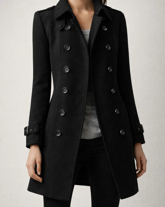 Explosive Solid Color Autumn and Winter Temperament Commuter Tweed Women's Coat Double-breasted Nicolette Jacket | JRSEE:1e295e9c-22c0-4315-bcbd-dea71ce778a0