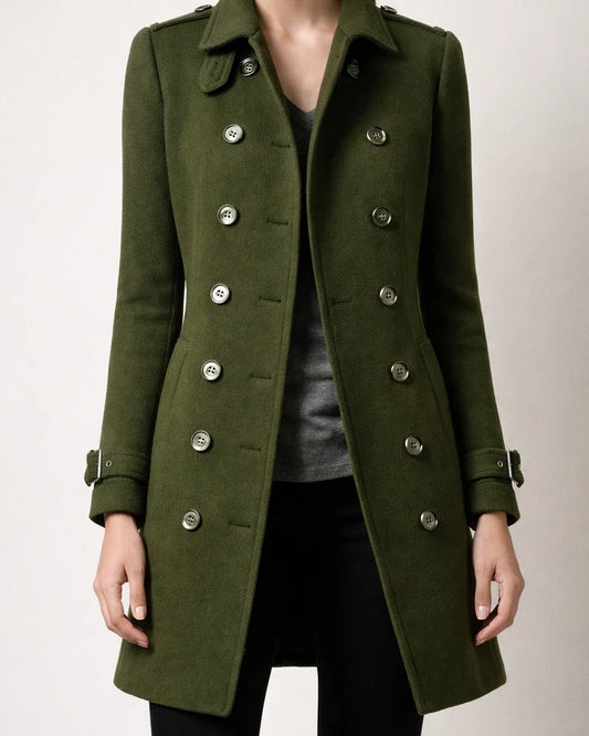 Explosive Solid Color Autumn and Winter Temperament Commuter Tweed Women's Coat Double-breasted Nicolette Jacket | JRSEE:162ffe6f-c9aa-4f7a-9c8f-29f228054226