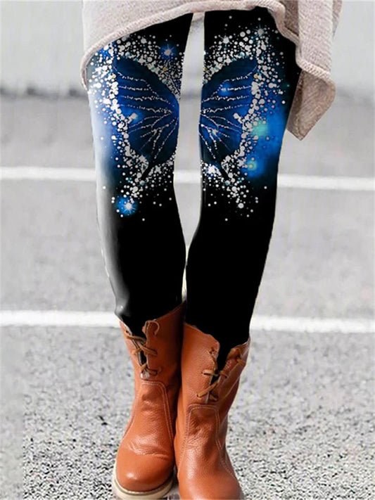 Women's New Long Printed Leggings 3D Digital Printed Pantyhose Fashion Personalized Printed Stretch Leggings