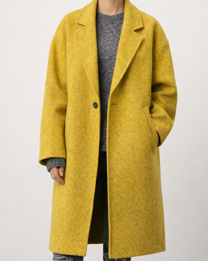Fall and Winter Long Tweed Jacket Temperament Commuter Without Belt Lapel Loose Type Tweed Jacket Female | JRSEE:8cf11072-18d0-4343-829c-dd228e7e90f0