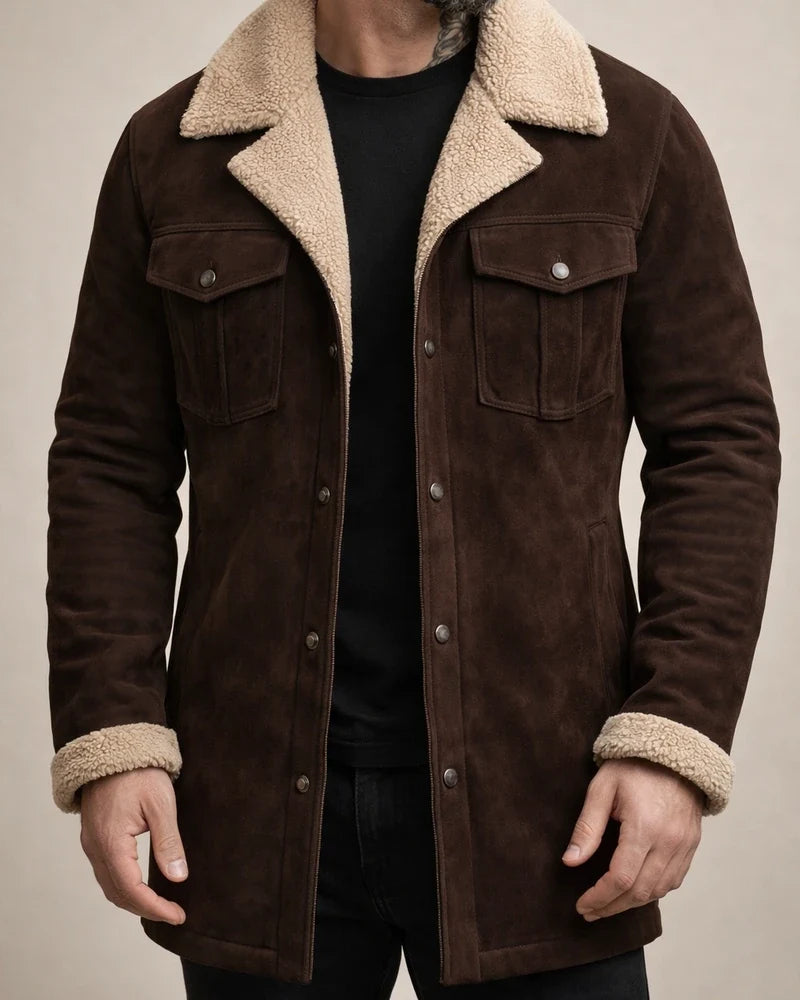 Fall and Winter Men's Jacket Suede Jacket Coat | JRSEE:34d01715-18db-49bc-ad00-a68d79ce93d2