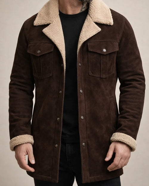 Fall and Winter Men's Jacket Suede Jacket Coat | JRSEE:34d01715-18db-49bc-ad00-a68d79ce93d2