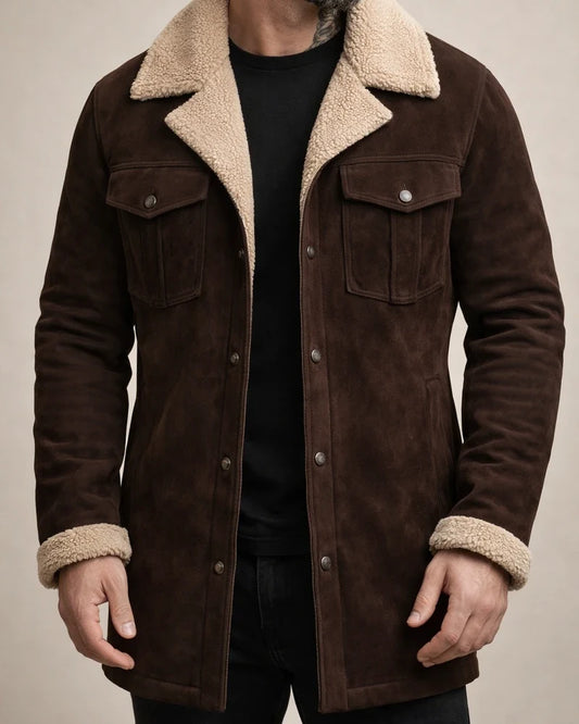 Fall and Winter Men's Jacket Suede Jacket Coat | JRSEE:34d01715-18db-49bc-ad00-a68d79ce93d2