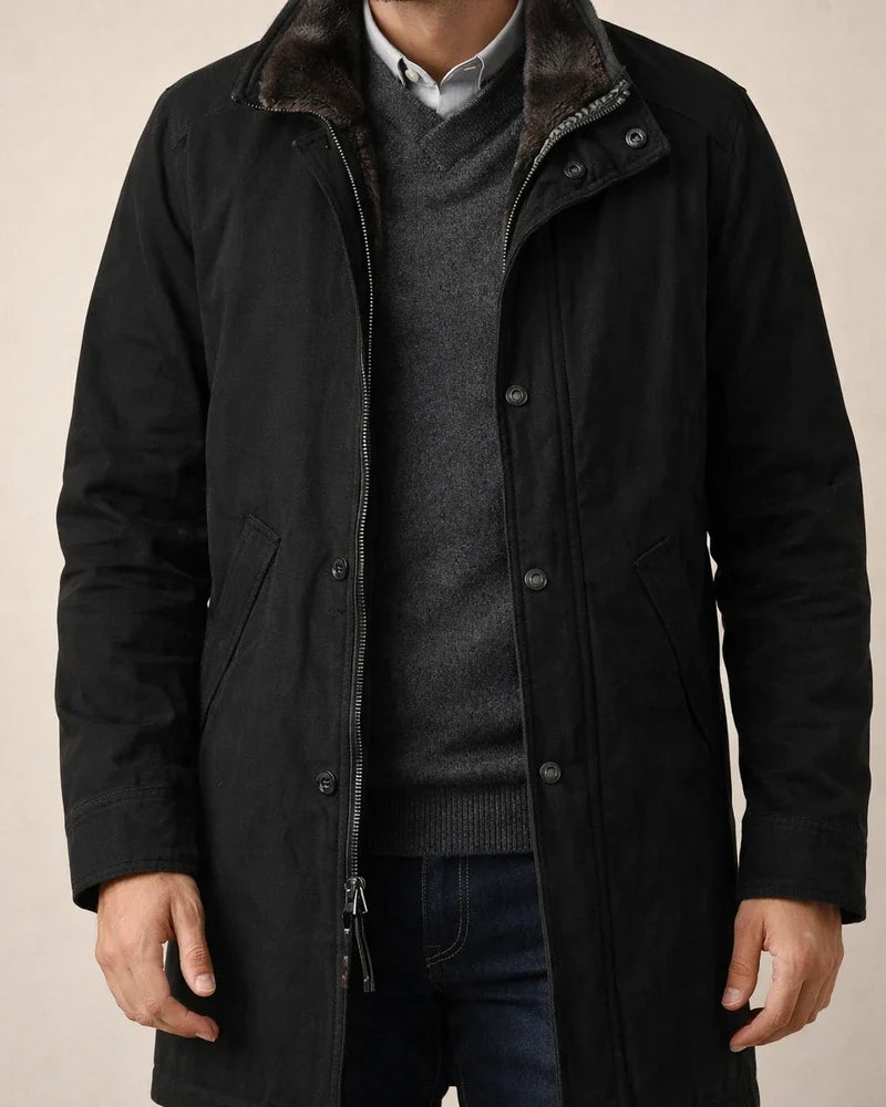 Fall and Winter Men's Mid-length Fur One Paragraph Tweed Coat Jacket | JRSEE:7aca2005-58cf-40ec-be02-e51ee255b501