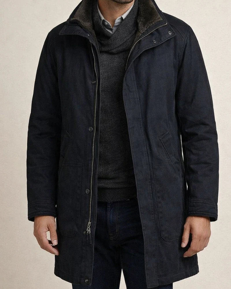 Fall and Winter Men's Mid-length Fur One Paragraph Tweed Coat Jacket | JRSEE:16ac1f18-5d11-4255-9ffe-db24b624c2c9