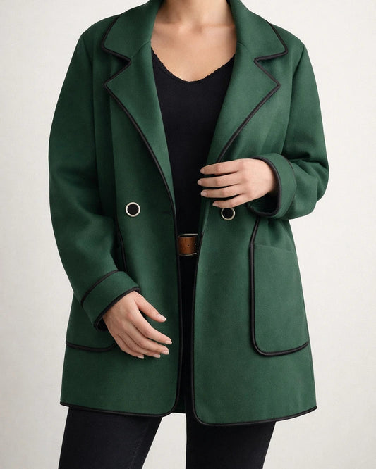Fall and Winter New Fashion Women's Temperament Suit Collar Double-sided Tweed Jacket | JRSEE:dbf79394-3493-439a-ad28-ccf7281dfb8e