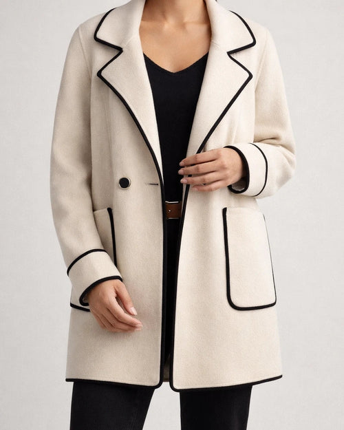 Fall and Winter New Fashion Women's Temperament Suit Collar Double-sided Tweed Jacket | JRSEE:55481f7a-3b36-4158-b055-1383c4780e18