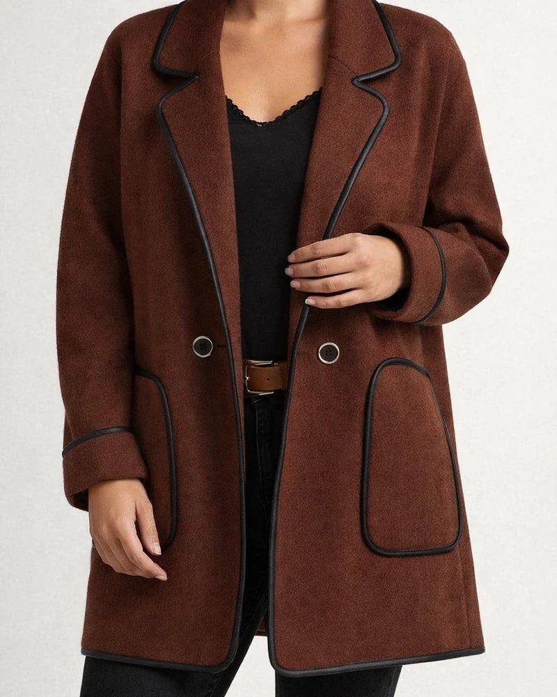 Fall and Winter New Fashion Women's Temperament Suit Collar Double-sided Tweed Jacket | JRSEE:9ea251fa-0648-4c84-9e5b-cdd6deb94aae
