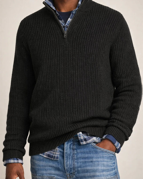 Fall and Winter New Men's Business Casual Loose Zipper Collar Sweater | JRSEE:198a592a-f14f-402c-9f32-9d7a89a0e673