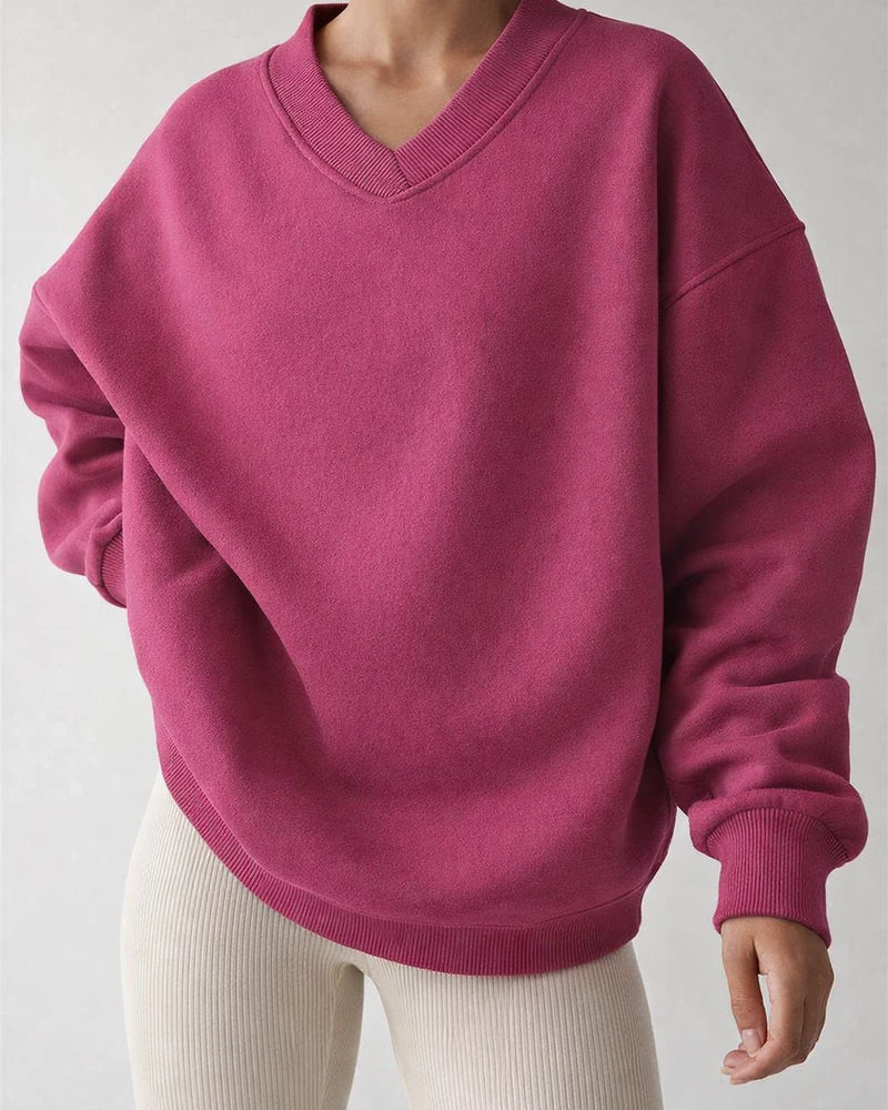 Fall New Arrival Casual Women's Solid Color Long Sleeve Crew Neck Sweatshirt Loose-Fit Sweatshirt | JRSEE:ef795a2b-dbc6-4f1c-8606-185e160d1da9