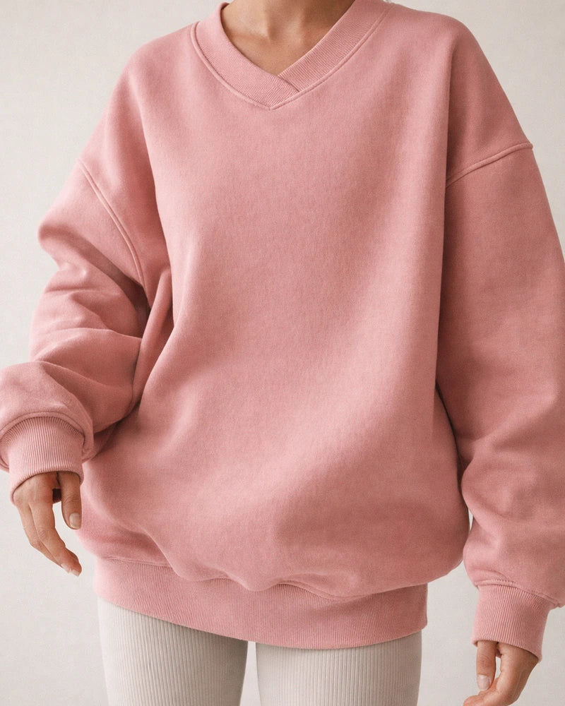 Fall New Arrival Casual Women's Solid Color Long Sleeve Crew Neck Sweatshirt Loose-Fit Sweatshirt | JRSEE:8e23886f-f87a-4f43-803f-7791a4a0b827