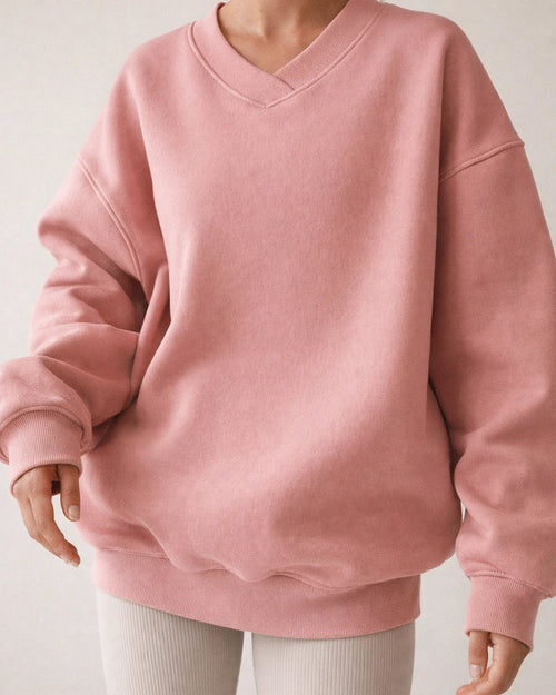 Fall New Arrival Casual Women's Solid Color Long Sleeve Crew Neck Sweatshirt Loose-Fit Sweatshirt | JRSEE:8e23886f-f87a-4f43-803f-7791a4a0b827