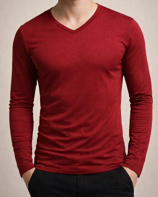 Fall New Arrival Color Long Sleeve T-Shirt Men's Fitted Crew Neck Slim-Fit Base Layer Versatile T-Shirt Top | JRSEE:fe9c9347-b0ec-461b-9914-2c6092911e55