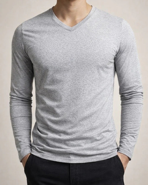 Fall New Arrival Color Long Sleeve T-Shirt Men's Fitted Crew Neck Slim-Fit Base Layer Versatile T-Shirt Top | JRSEE:5d1501d9-e83b-4e28-a021-4e3c203cb9d3