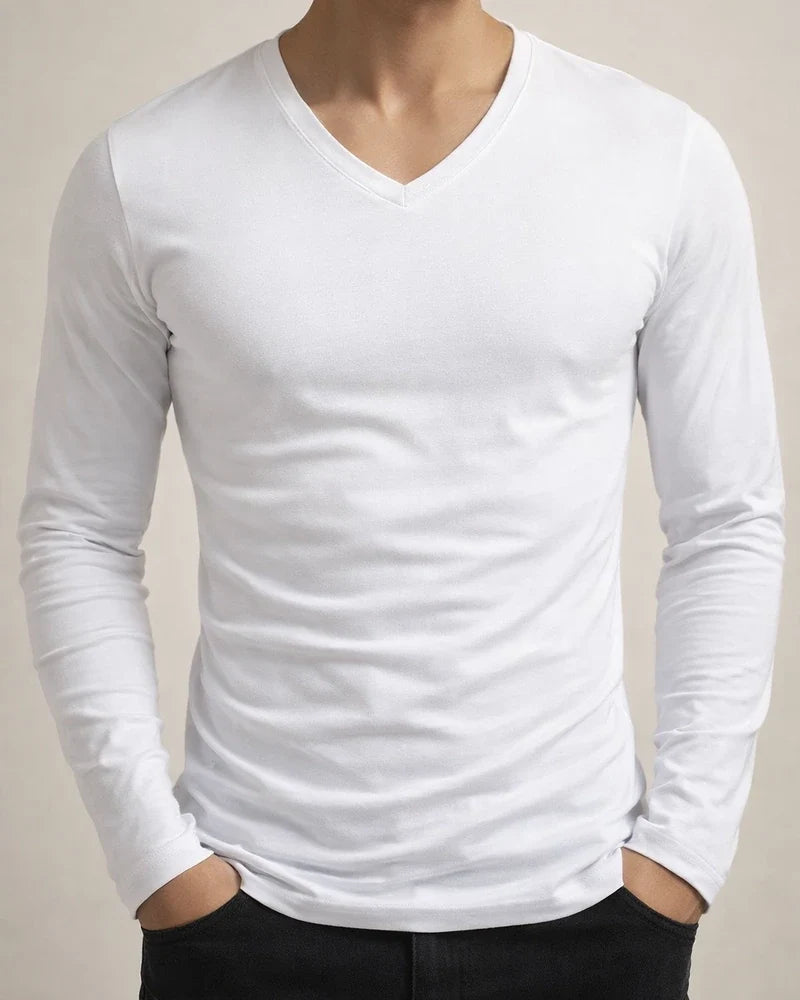 Fall New Arrival Color Long Sleeve T-Shirt Men's Fitted Crew Neck Slim-Fit Base Layer Versatile T-Shirt Top | JRSEE:7ead8cdb-1cfa-49e7-bb72-0bb04d76911e