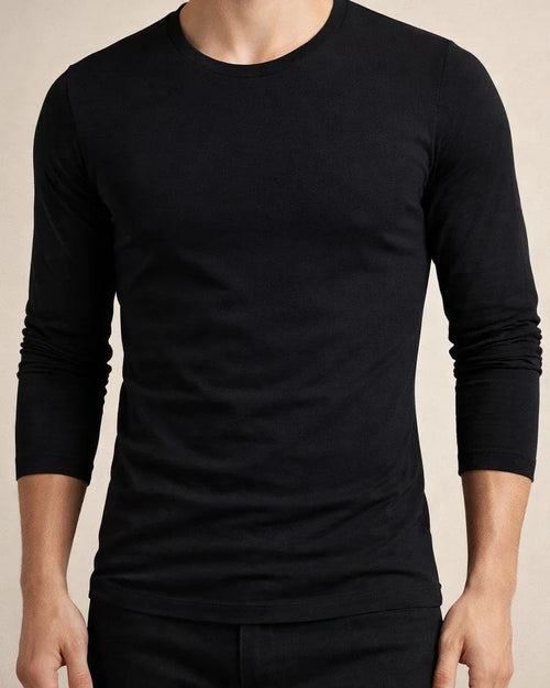 Fall New Arrival Color Long Sleeve T-Shirt Men's Fitted Crew Neck Slim-Fit Base Layer Versatile T-Shirt Top | JRSEE:ad57f01e-2a4b-4fd3-a480-2f75c763d418
