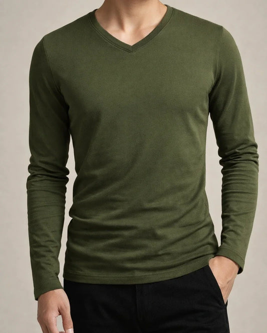Fall New Arrival Color Long Sleeve T-Shirt Men's Fitted Crew Neck Slim-Fit Base Layer Versatile T-Shirt Top | JRSEE:d0953fc2-4312-4829-9f4d-3aee36d0d00c