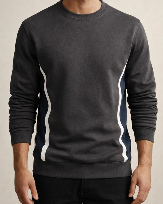 Fall New Arrival Men's Long Sleeve Casual Slim-Fit Crew Neck Sports Sweatshirt | JRSEE:812f89d8-40fb-428c-b67a-dcdf3ee50ddb