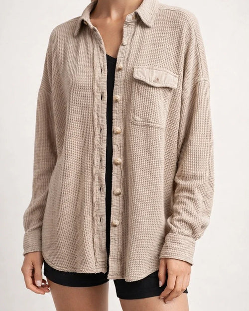 Fall New Jacket Fashion Casual Lapel Single-breasted Pocket Splicing Irregular Loose Type Casual Wind Jacket | JRSEE:558d9a38-693d-43ee-9c5a-7b9e99a24dab