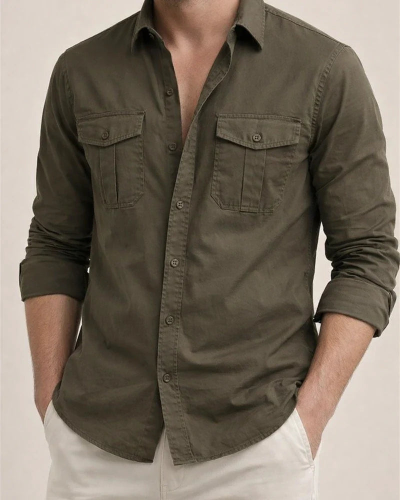 Fall New Long-sleeved Shirts in Europe and The United States Men's Lapel Shirts | JRSEE:cfccd5e2-8263-404d-b1f2-b3a3d030b31b