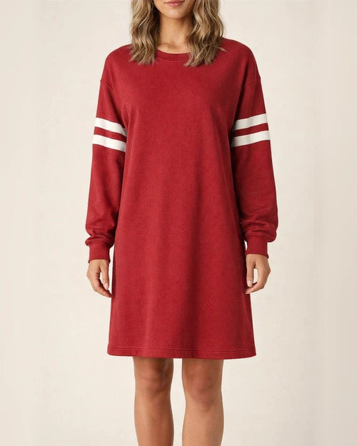 Fall/Winter New Arrival Striped Women's Casual Loose-Fit Crew Neck Dress | JRSEE:c32954bd-2e92-4928-bcb7-36b5a57439e1