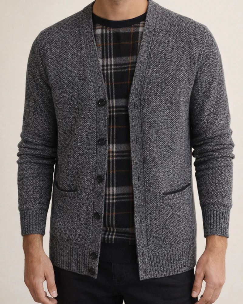 Fall/Winter New Arrival Trendy Casual Heavyweight V-Neck Men's Knit Cardigan Jacket | JRSEE:0570f9c8-2090-4714-b977-710c6a6616f3