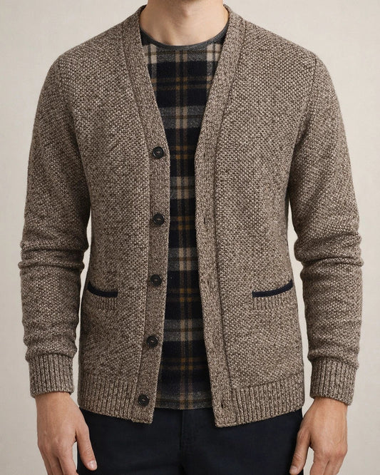 Fall/Winter New Arrival Trendy Casual Heavyweight V-Neck Men's Knit Cardigan Jacket | JRSEE:12db6e4e-8caf-486f-ac15-26660fd5d25c
