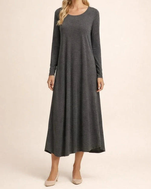Fall/Winter New Arrival Women's Solid Color Knit Curved Hem Loose Dress | JRSEE:b7cc86d2-48dd-4bf0-9079-8b41732b3d05