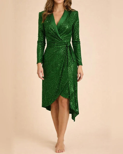 Fashion Beaded Suit Collar Tie Temperament Commuter Dress Fall and Winter New Intellectual and Elegant Wind Women's Clothing | JRSEE:eaf3546b-fb6f-4699-a836-3b86927e1118
