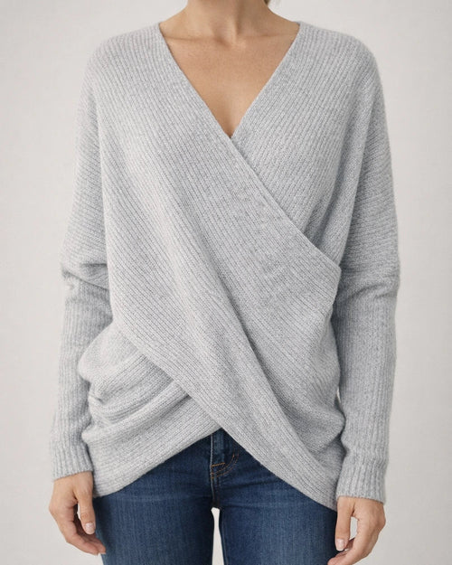 Fashion Inclined Solid Color Irregular Hem Sweater | JRSEE:42e6ea80-d5d6-4510-af62-e4e8b3e0d32c