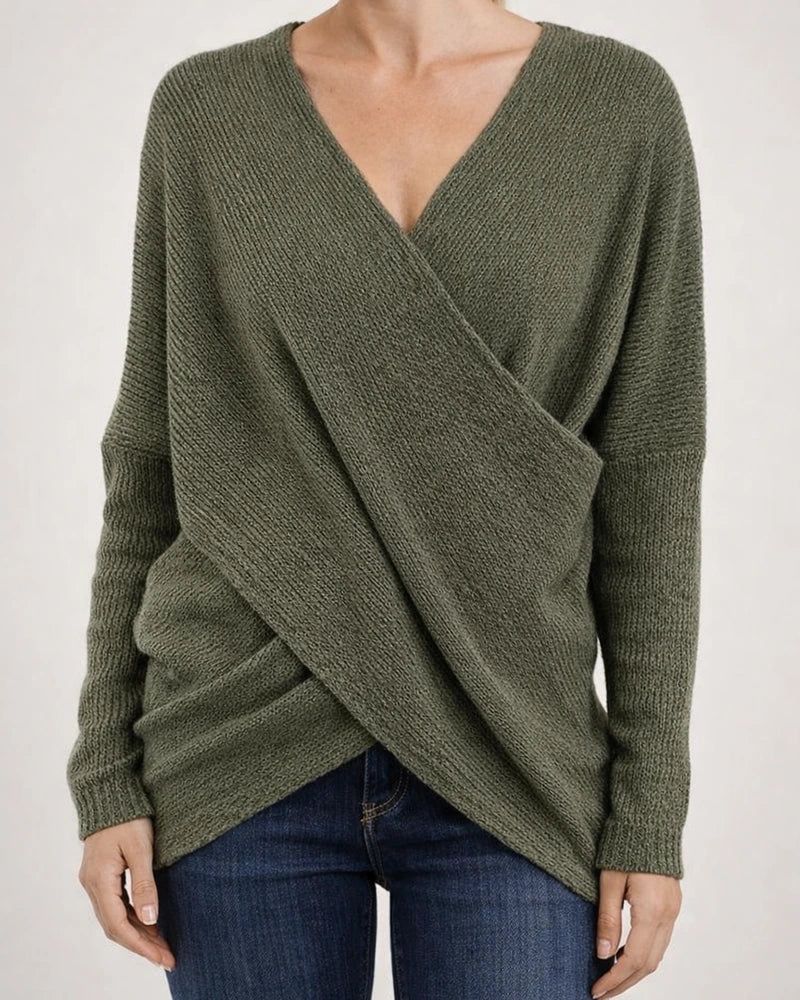 Fashion Inclined Solid Color Irregular Hem Sweater | JRSEE:2030f611-6402-481d-9051-7e7591108a81