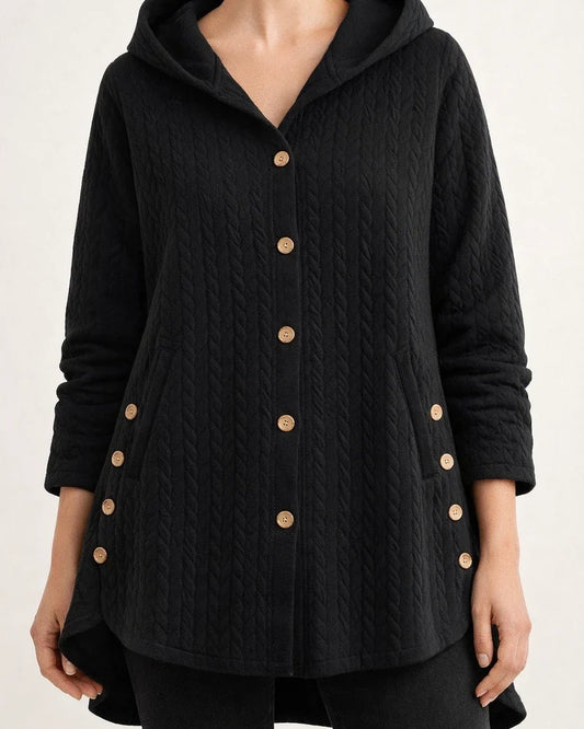 Fashion Ladies Cotton Jacket Hooded Medium-length Fall and Winter Casual Cotton Jacket | JRSEE:8c0309a8-ced1-4dfb-9111-304ee03061d5