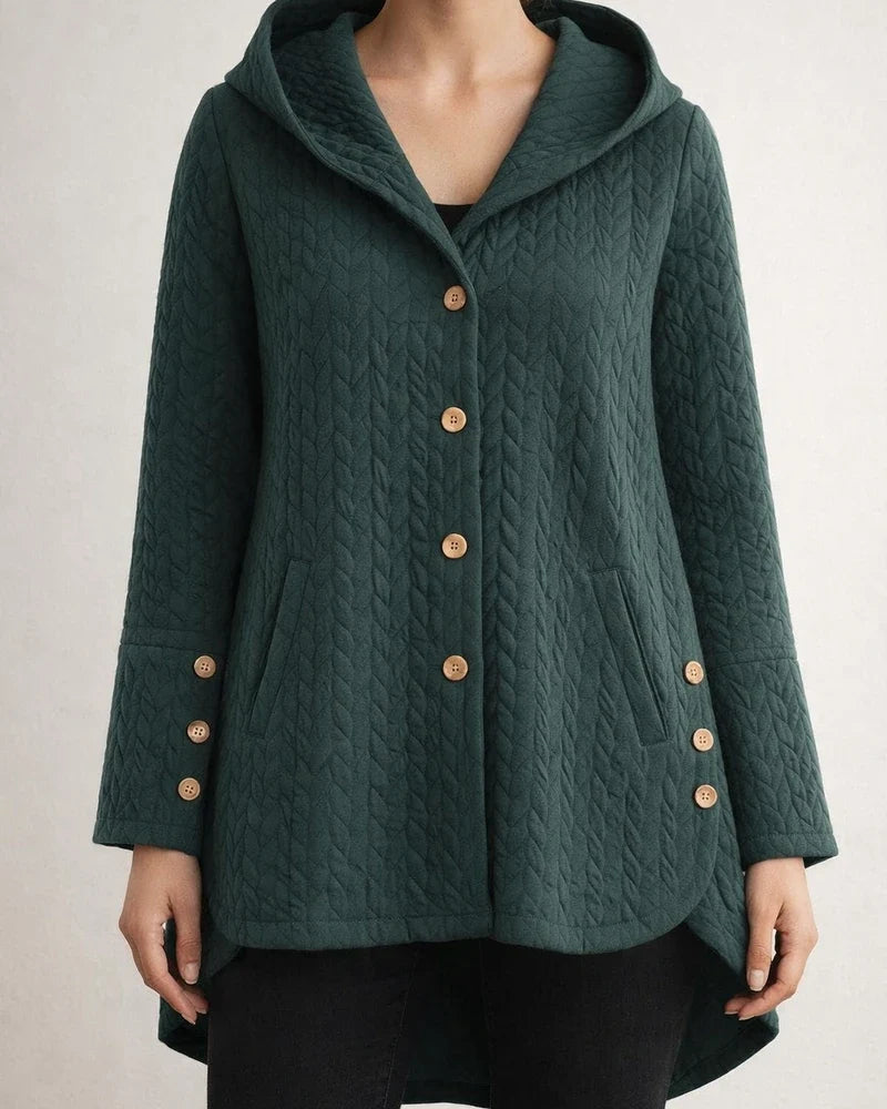 Fashion Ladies Cotton Jacket Hooded Medium-length Fall and Winter Casual Cotton Jacket | JRSEE:c1e719f4-6467-42f1-8793-7b7588143c31