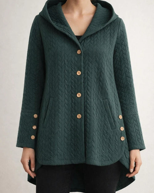 Fashion Ladies Cotton Jacket Hooded Medium-length Fall and Winter Casual Cotton Jacket | JRSEE:c1e719f4-6467-42f1-8793-7b7588143c31