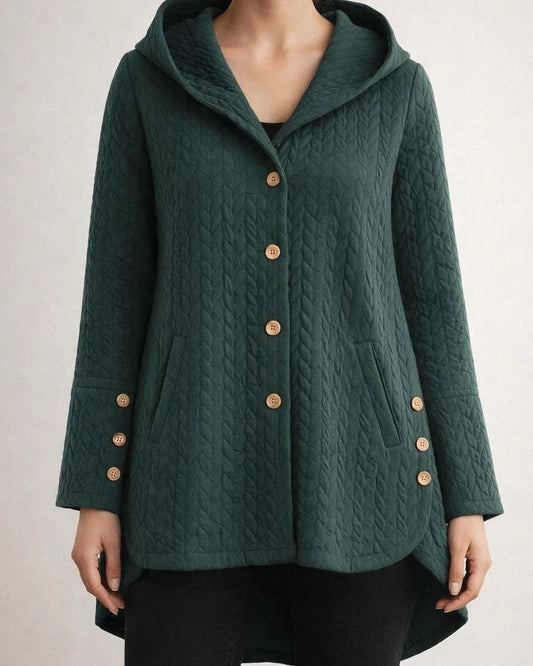 Fashion Ladies Cotton Jacket Hooded Medium-length Fall and Winter Casual Cotton Jacket | JRSEE:c1e719f4-6467-42f1-8793-7b7588143c31