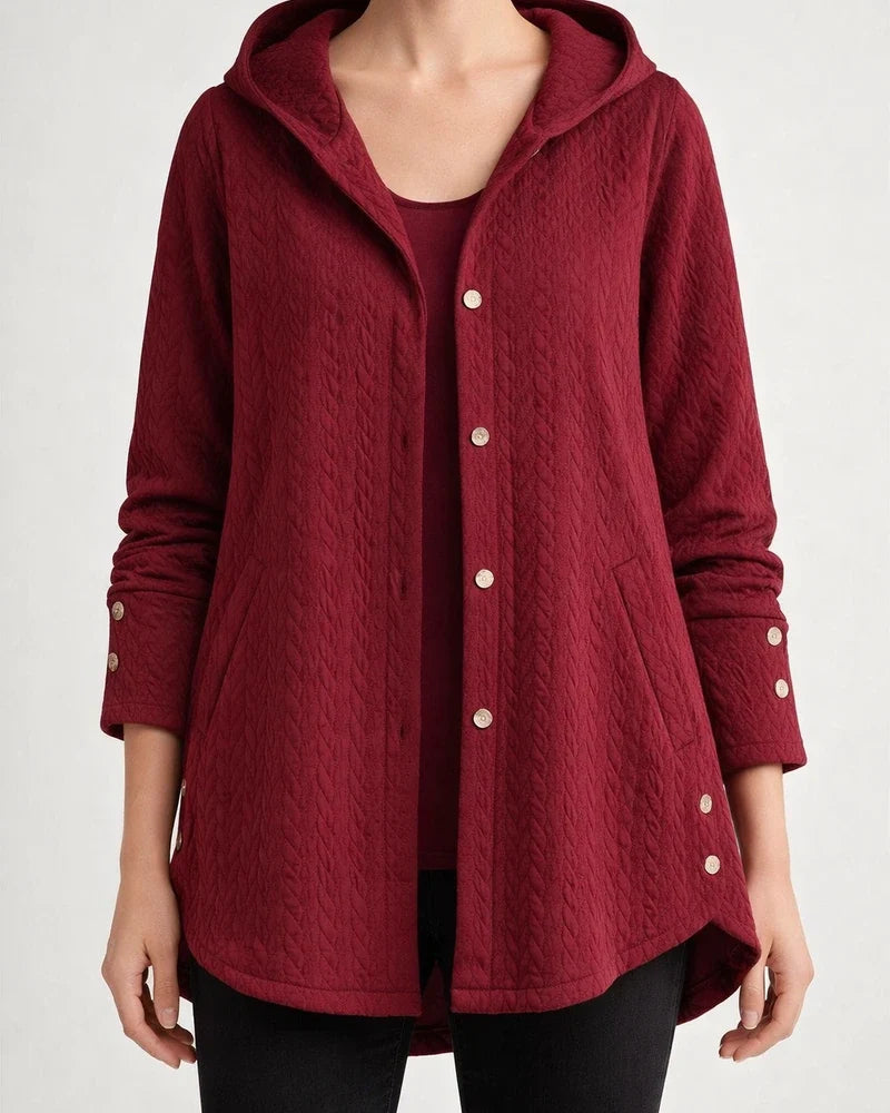 Fashion Ladies Cotton Jacket Hooded Medium-length Fall and Winter Casual Cotton Jacket | JRSEE:386f4b38-a55d-439d-bf97-be2edc3c9533