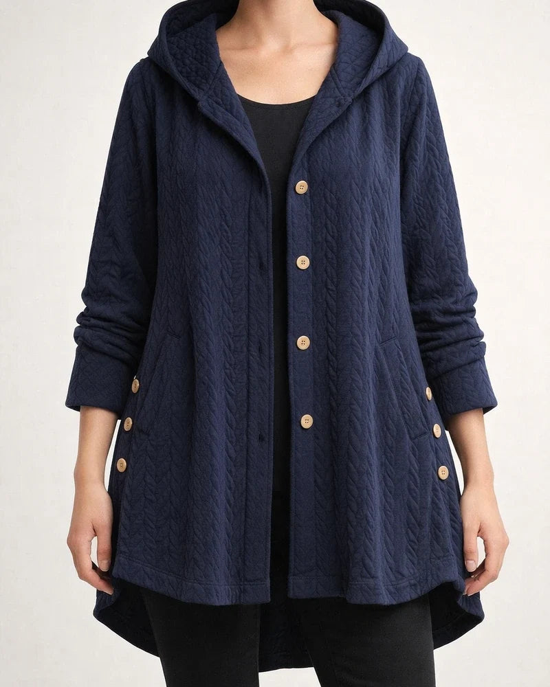 Fashion Ladies Cotton Jacket Hooded Medium-length Fall and Winter Casual Cotton Jacket | JRSEE:4b031f37-af01-4277-ae99-dc9e6b3db262