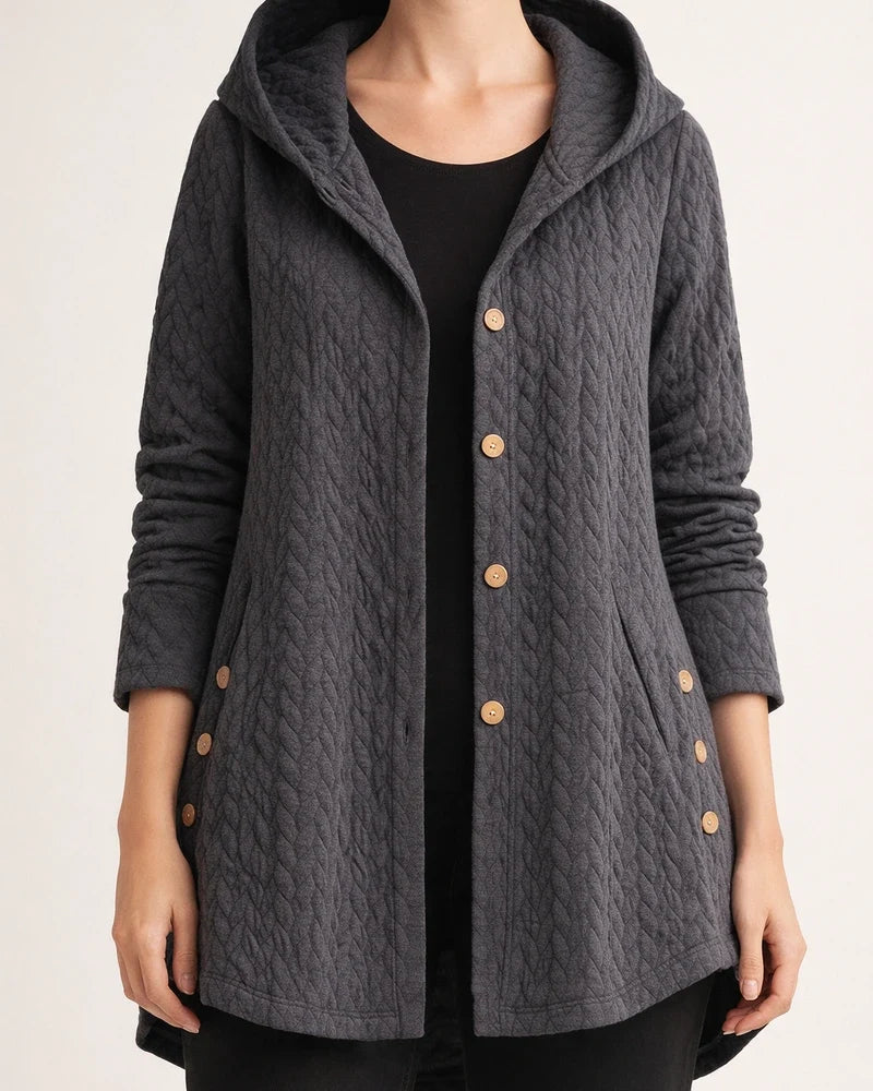 Fashion Ladies Cotton Jacket Hooded Medium-length Fall and Winter Casual Cotton Jacket | JRSEE:97936e24-fed1-42ed-b510-a051c34015ab