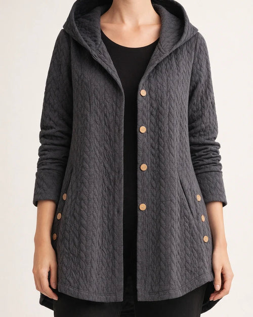 Fashion Ladies Cotton Jacket Hooded Medium-length Fall and Winter Casual Cotton Jacket | JRSEE:97936e24-fed1-42ed-b510-a051c34015ab