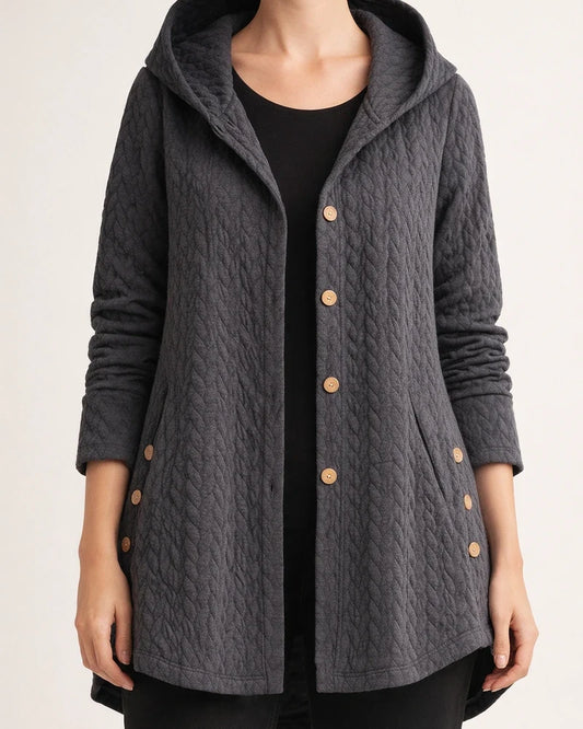 Fashion Ladies Cotton Jacket Hooded Medium-length Fall and Winter Casual Cotton Jacket | JRSEE:97936e24-fed1-42ed-b510-a051c34015ab