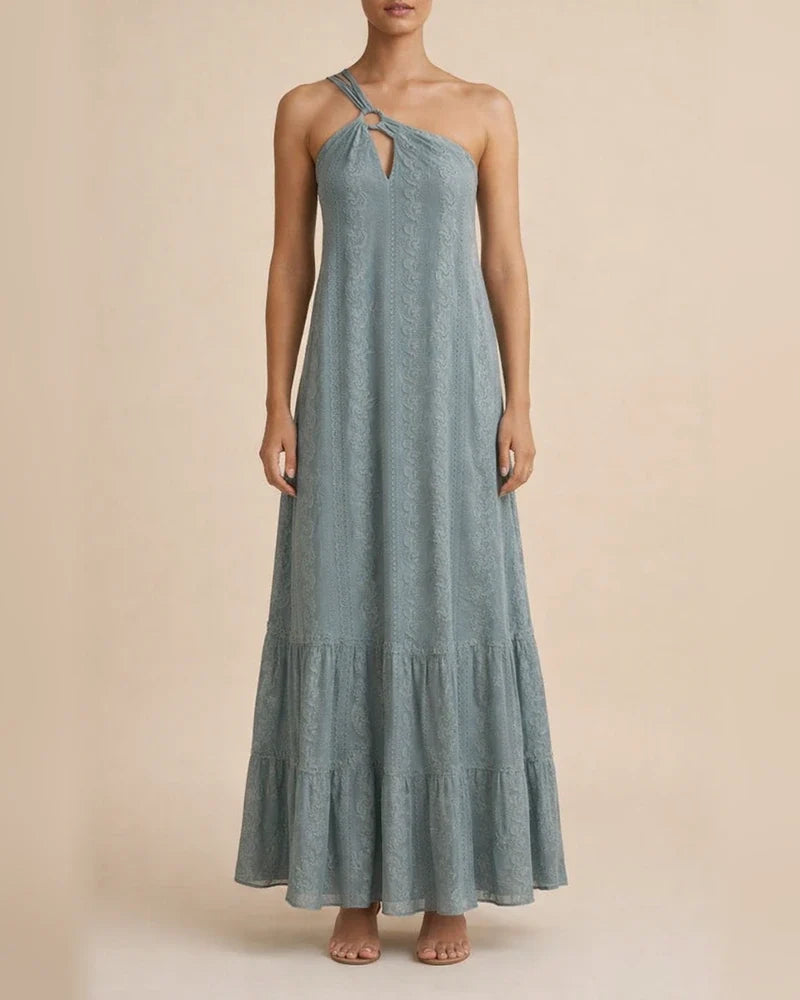 Fashion Neck Hanging Three-dimensional Flower Cake Long Dress | JRSEE:d7e5eb3e-c7fc-4ea9-a2ae-a1010c851397