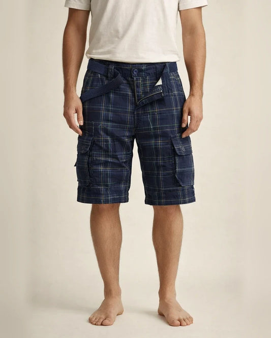 Fashion Plaid Printed Work Shorts Men's Summer New Casual Five-minute Pants | JRSEE:d6dc9900-47cc-474c-b80b-6c0e98c903f7